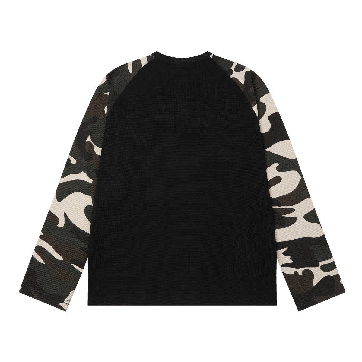 Madxmarx Striped Sleeve Gothic Graphic Long Sleeve Tee