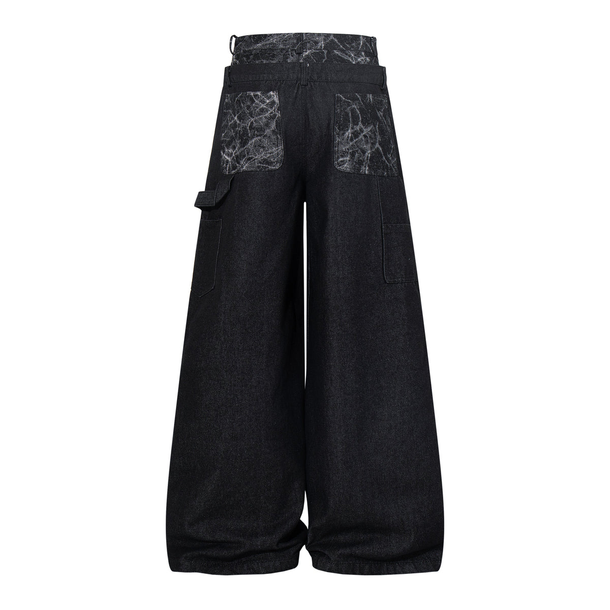 Pantalon large à empiècement craquelé Madxmarx