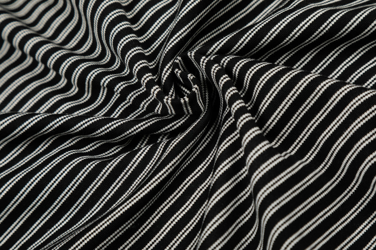 Madxmarx Striped Graphic Zip Hoodie