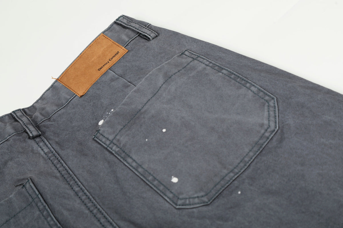 Madxmarx Paint-Splatter Utility Wide-Leg Jeans