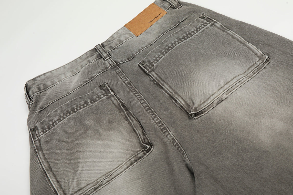Pantalon en jean délavé gris vintage Madxmarx