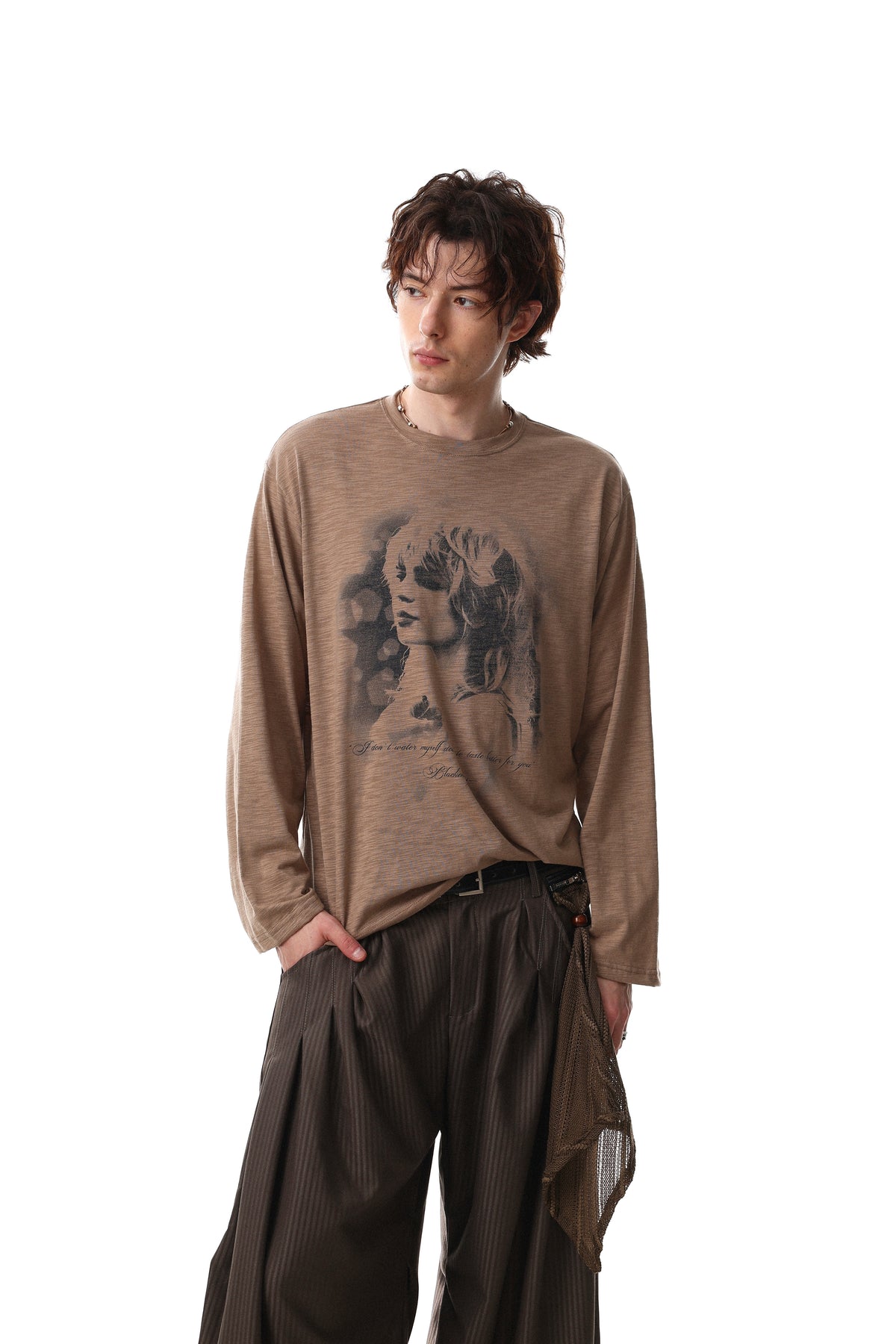 Madxmarx Vintage Portrait Graphic Long Sleeve Tee