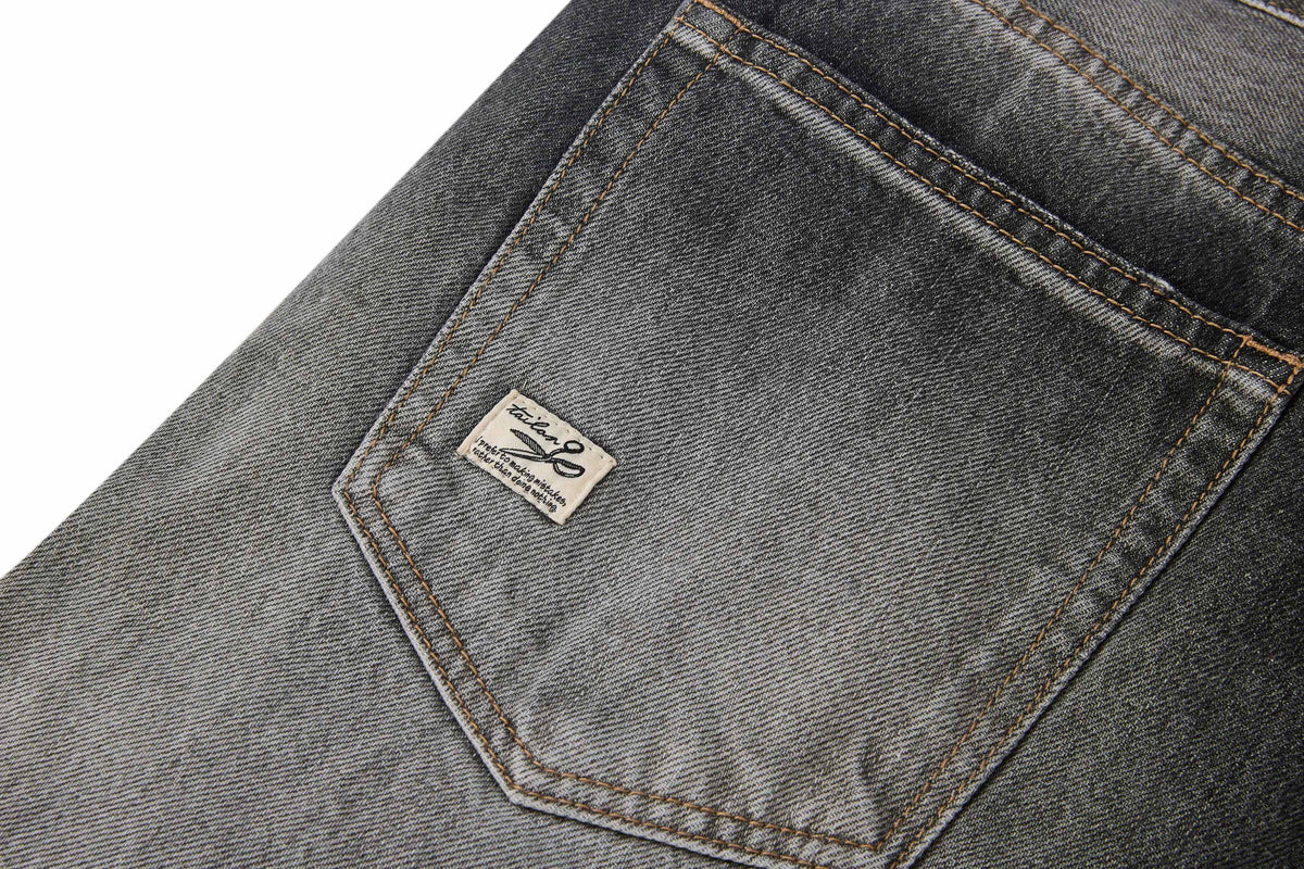 Madxmarx Vintage Faded Wide-Leg Jeans