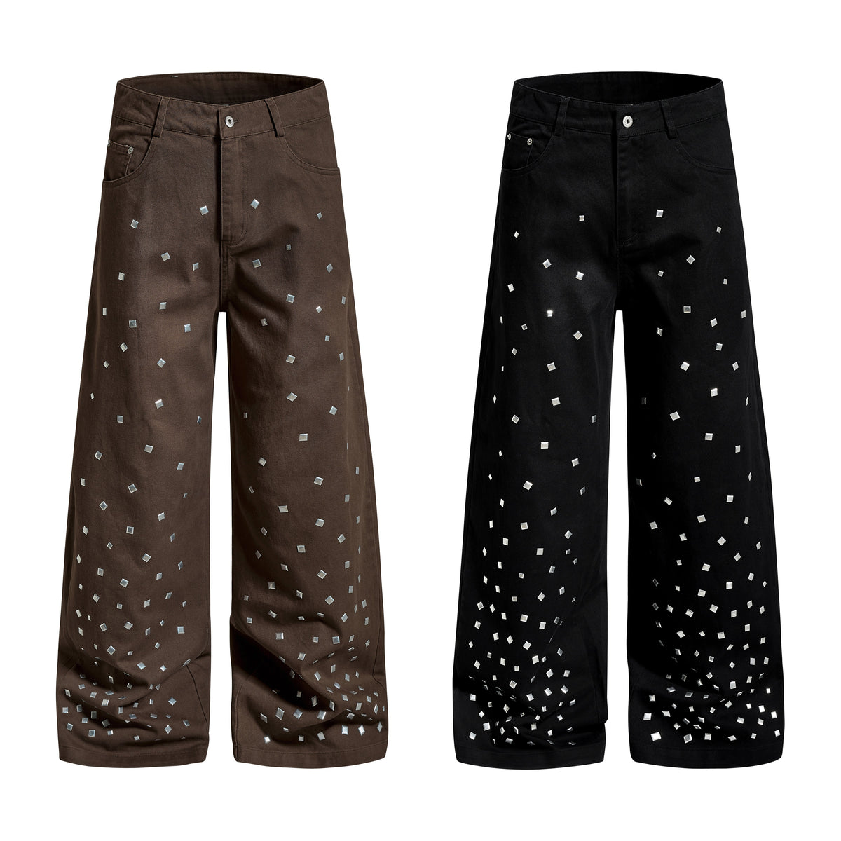 Pantalon large à détails cloutés Madxmarx