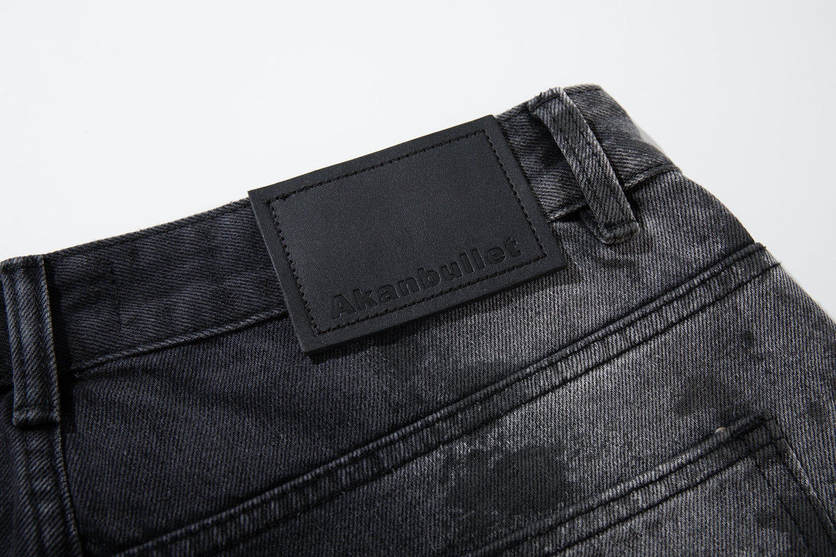 Madxmarx Smoke-Texture Wide-Leg Jeans