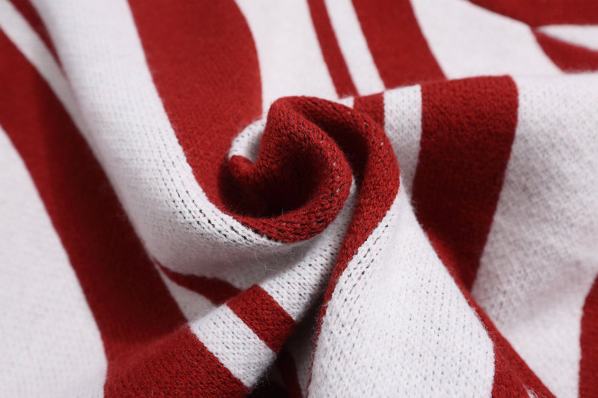 Madxmarx Retro Varsity Stripe Knit Sweater