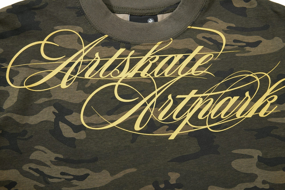 Madxmarx Camo Script Graphic T-Shirt