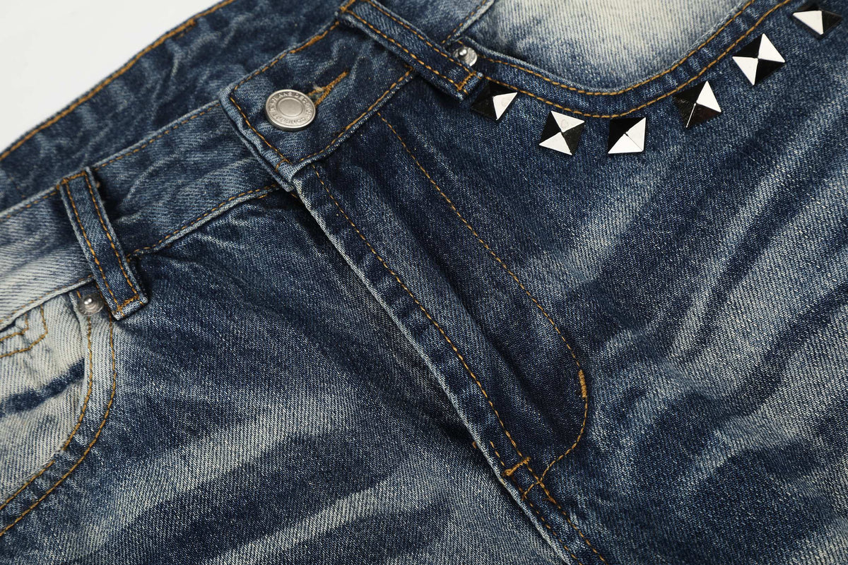 Madxmarx Studded Vintage Wash Jeans