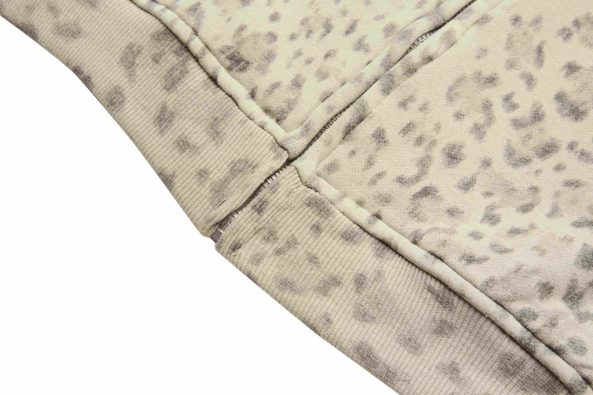 Madxmarx Leopard Graphic Zip-Up Hoodie