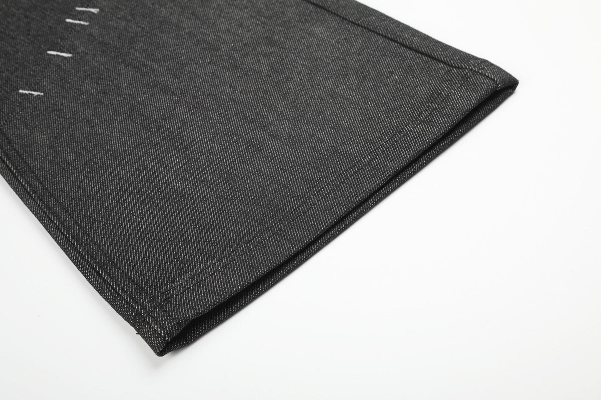 Madxmarx Stitched Detail Wide-Leg Jeans