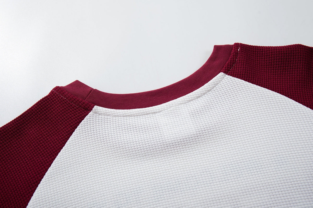 Madxmarx Contrast Raglan Graphic Long Sleeve Tee