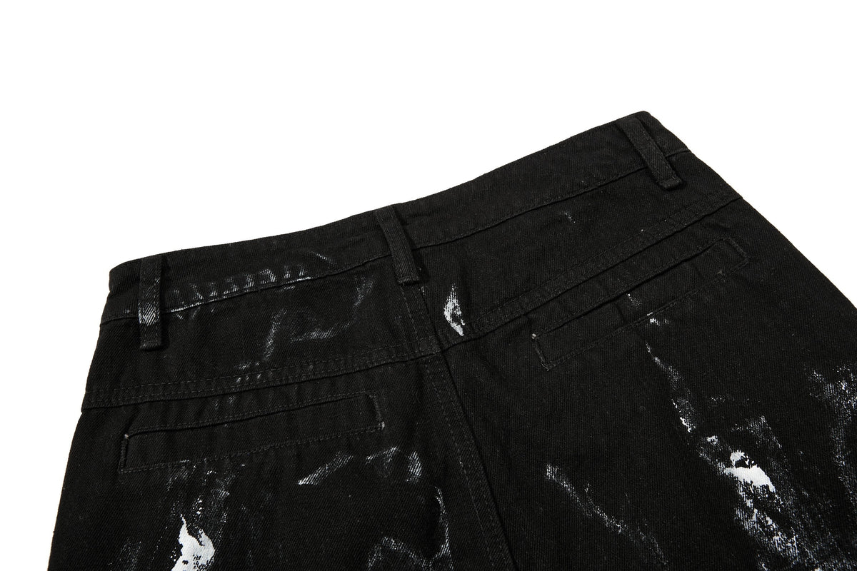 Madxmarx Gewaschene Utility-Cargohose aus Denim
