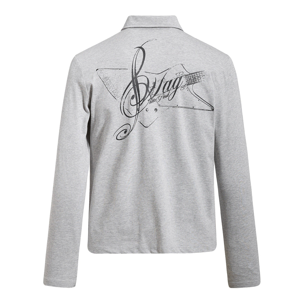 Madxmarx Star Hardware Graphic Polo Long Sleeve