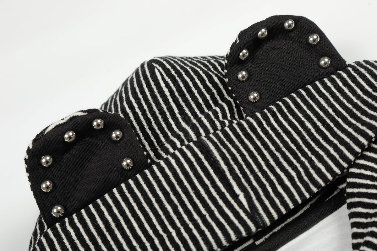Madxmarx Striped Zip Hoodie