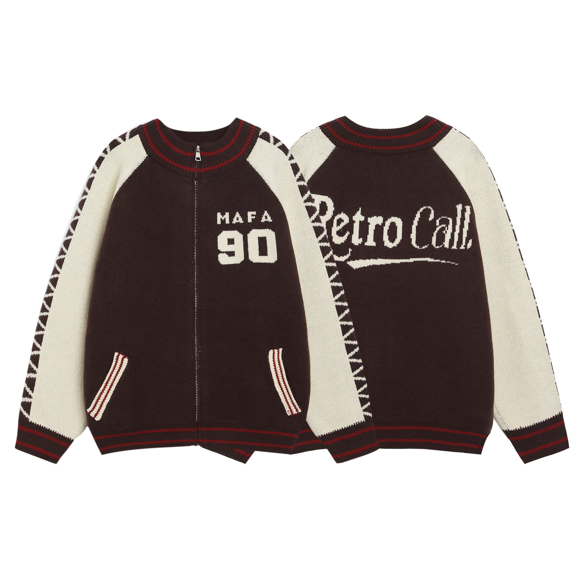 Madxmarx Retro Zip Knit Jacket