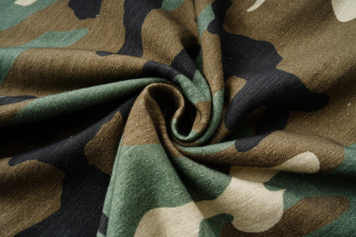 Madxmarx Layered Camo Graphic Long Sleeve Tee