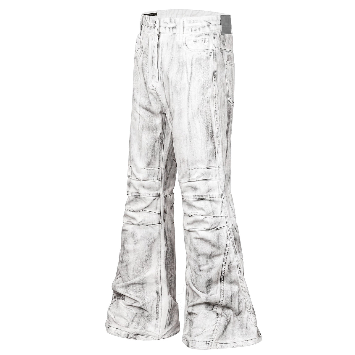 Madxmarx Washed Ruched Flared Jeans