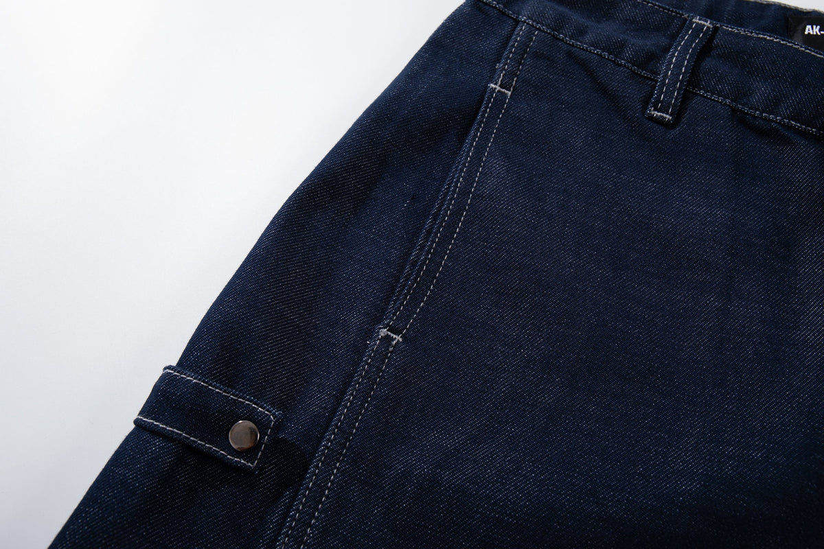Madxmarx Utility Cuffed Wide-Leg Denim