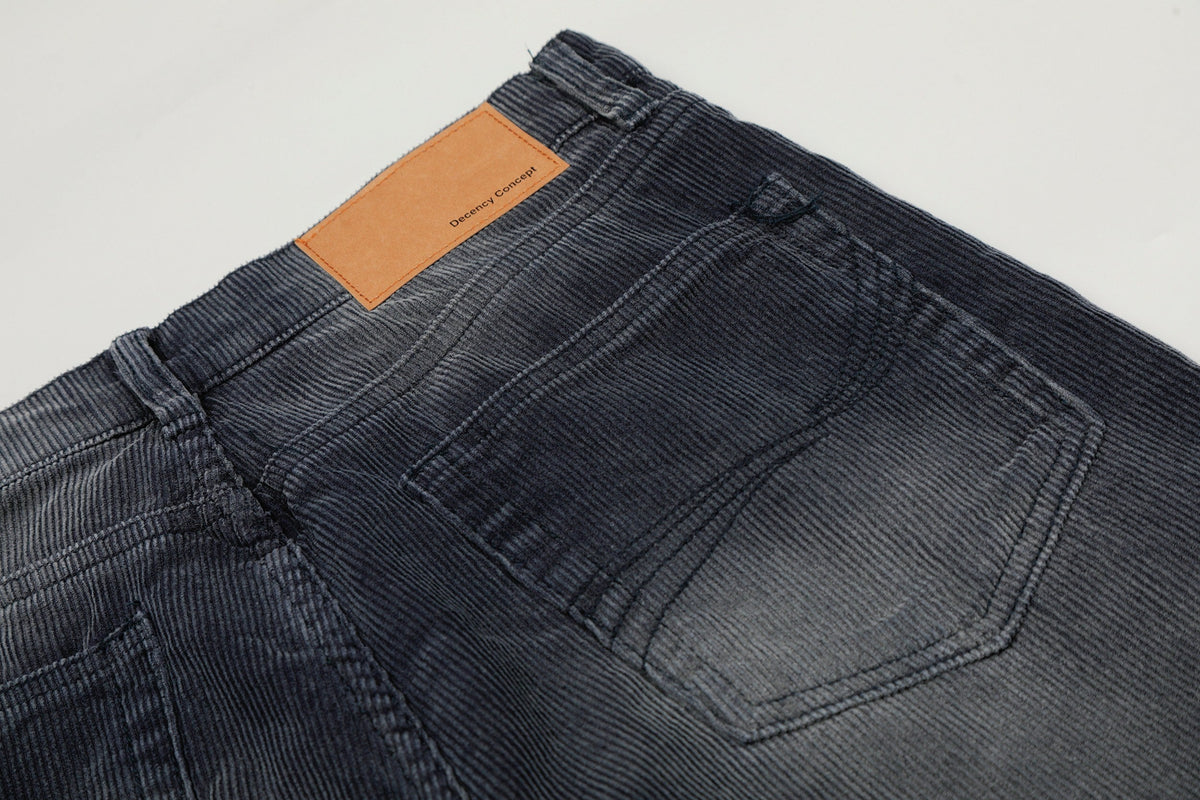 Madxmarx Washed Corduroy Wide-Leg Pants
