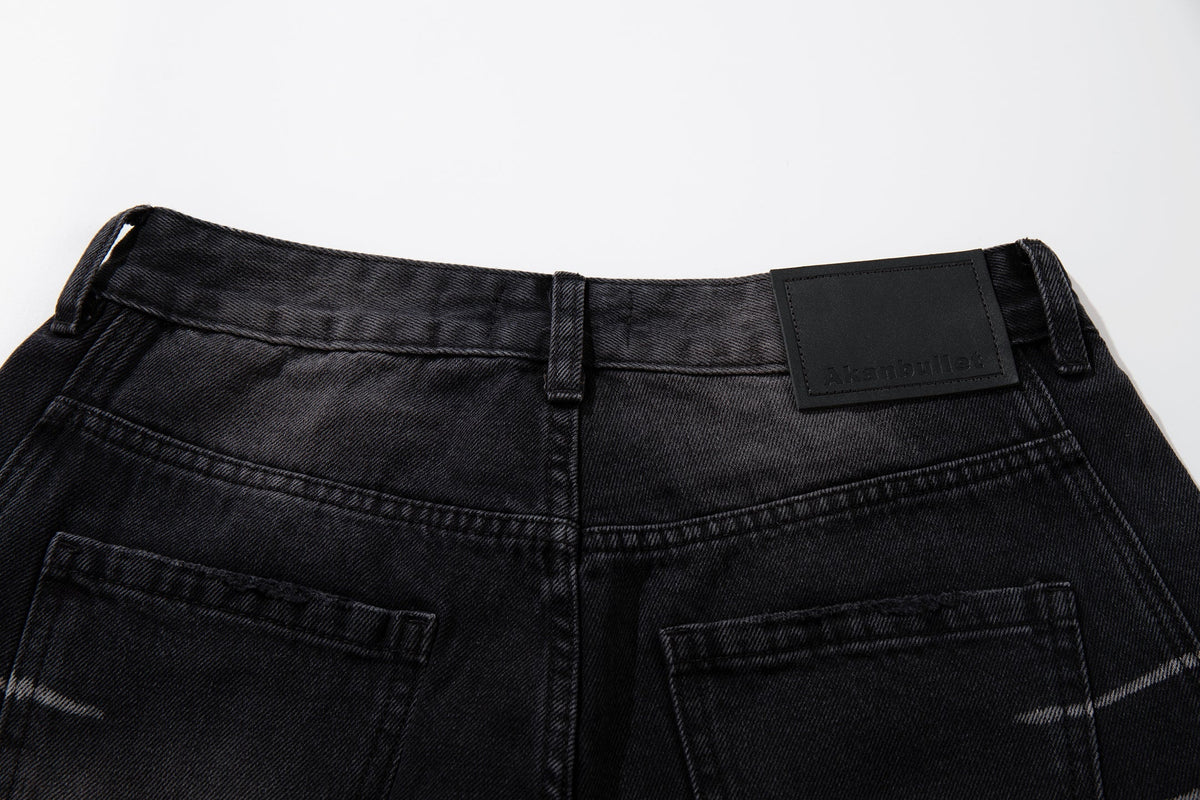 Madxmarx Scratch Fade Wide-Leg Jeans