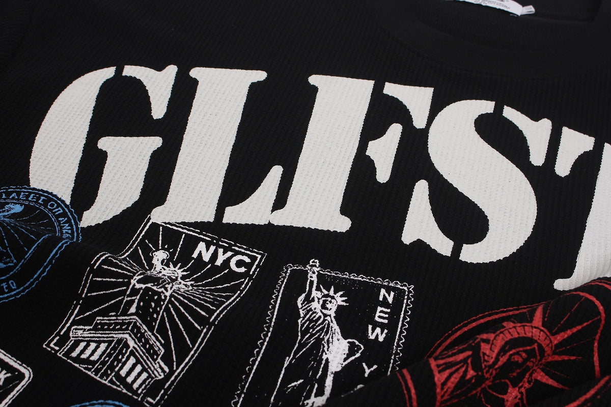 Madxmarx Vintage New York Waffel-Langarmshirt