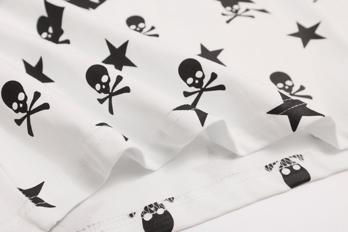 Madxmarx Skull Star Raglan Long Sleeve Tee