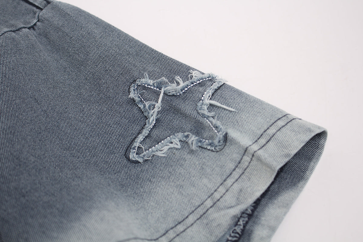 Madxmarx Distressed Star Graphic T-Shirt