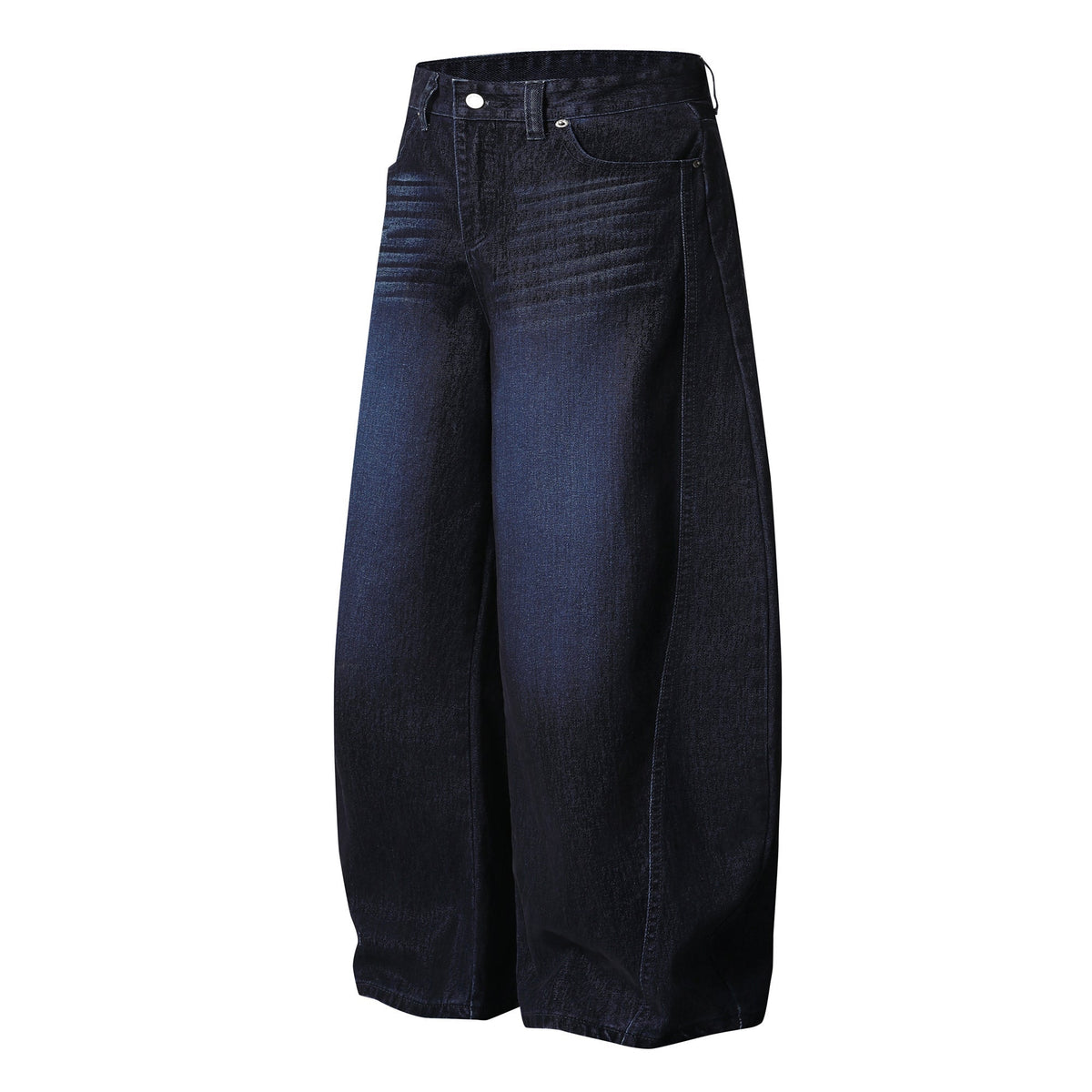 Calça Jeans Wide-Leg Madxmarx Azul Índigo Desbotado