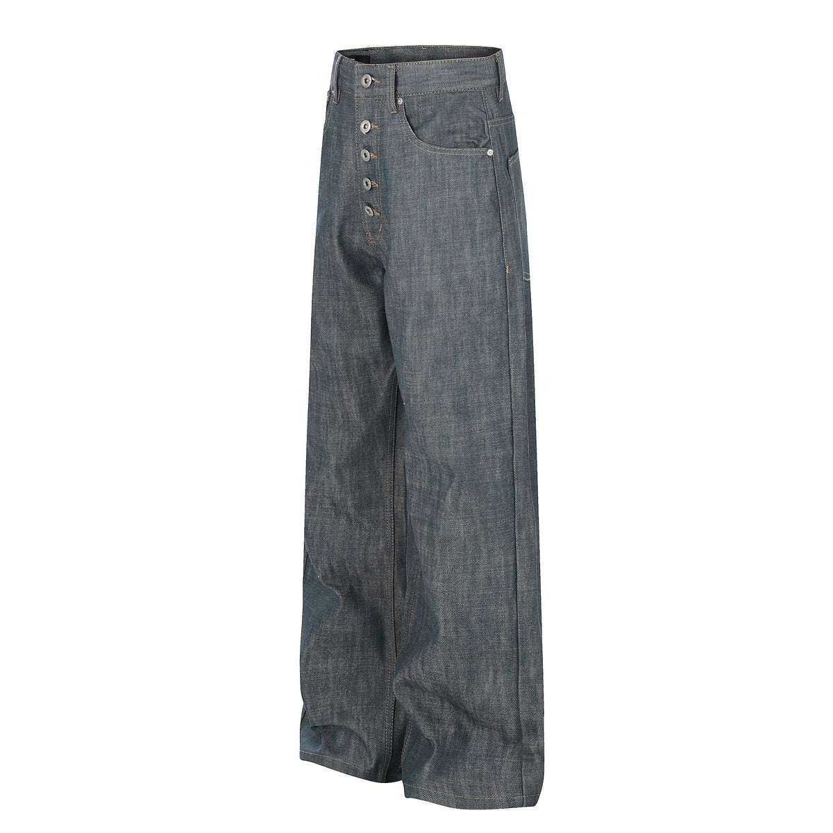 Madxmarx „Washed Grey Button Denim Jeans“