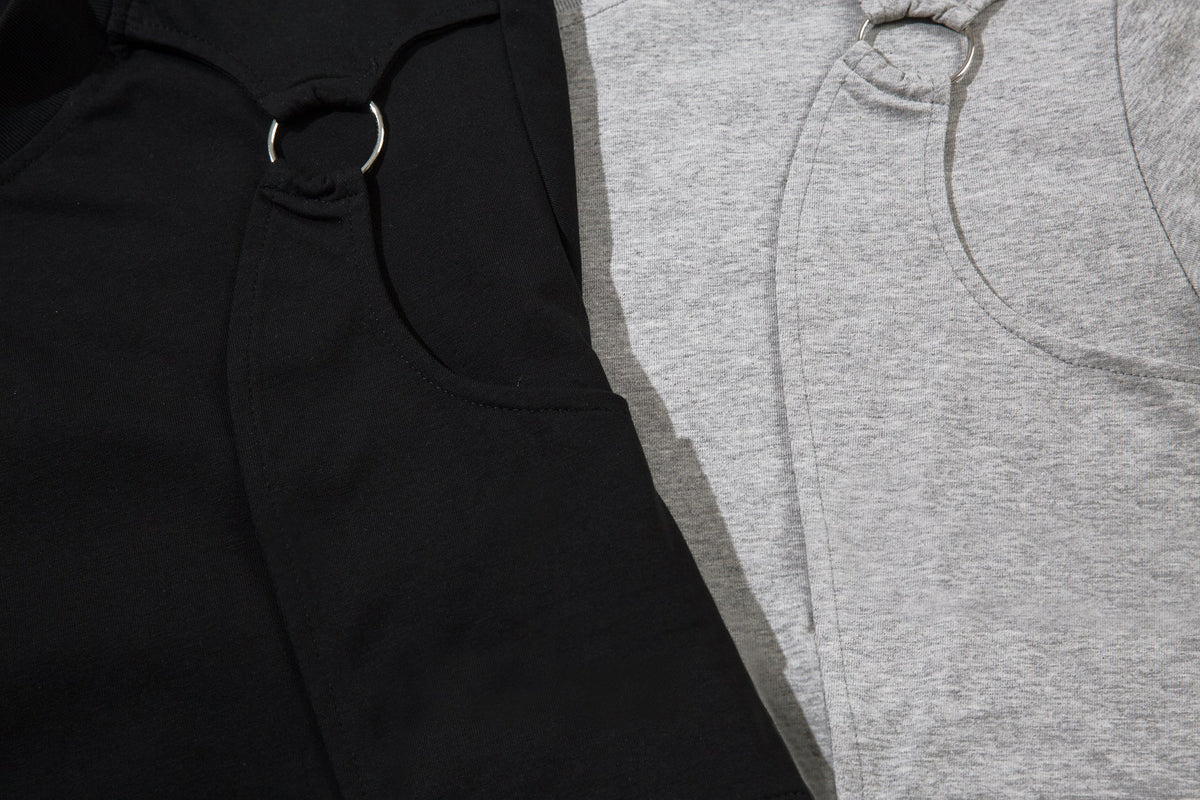 Madxmarx Langarmshirt mit strukturiertem Einsatz