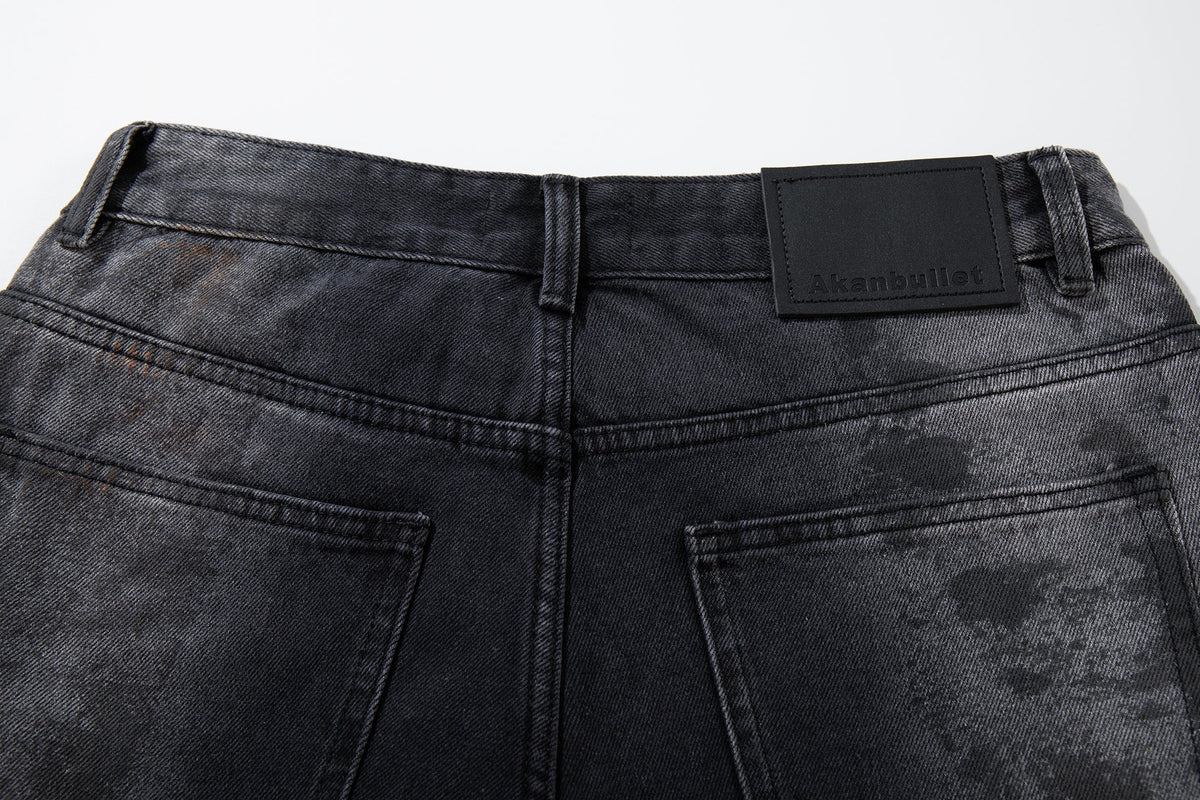 Madxmarx Smoke-Texture Wide-Leg Jeans