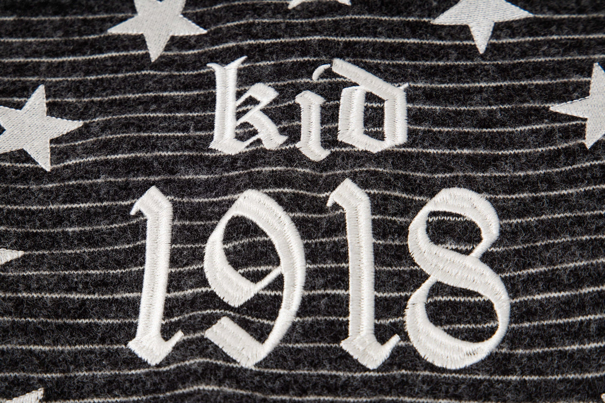 Madxmarx Striped Knit Zip Hoodie