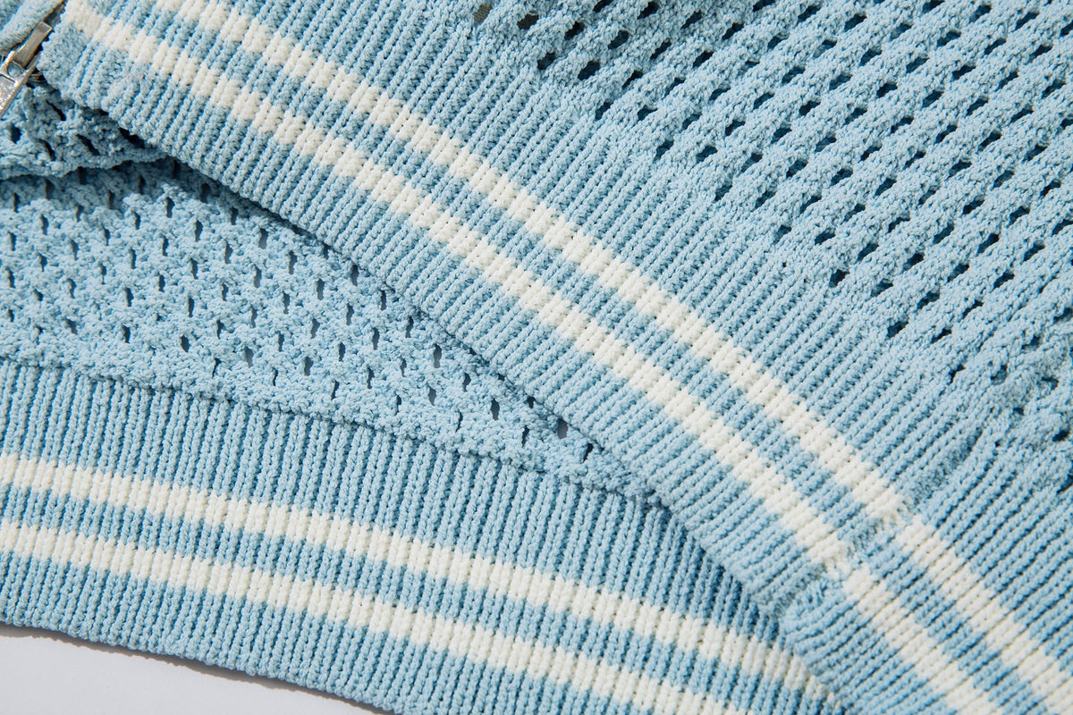 Madxmarx Mesh Varsity Knit Jacket