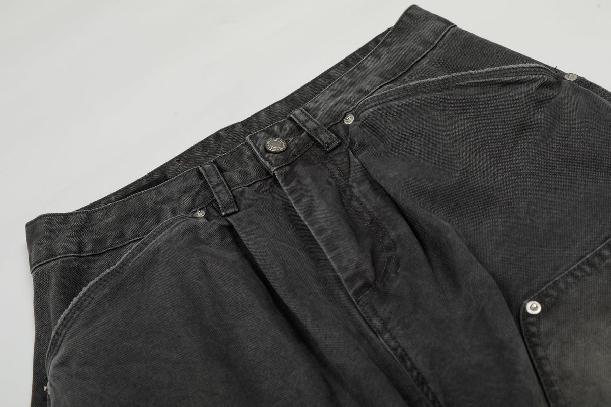 Pantalon large en jean délavé style utilitaire Madxmarx