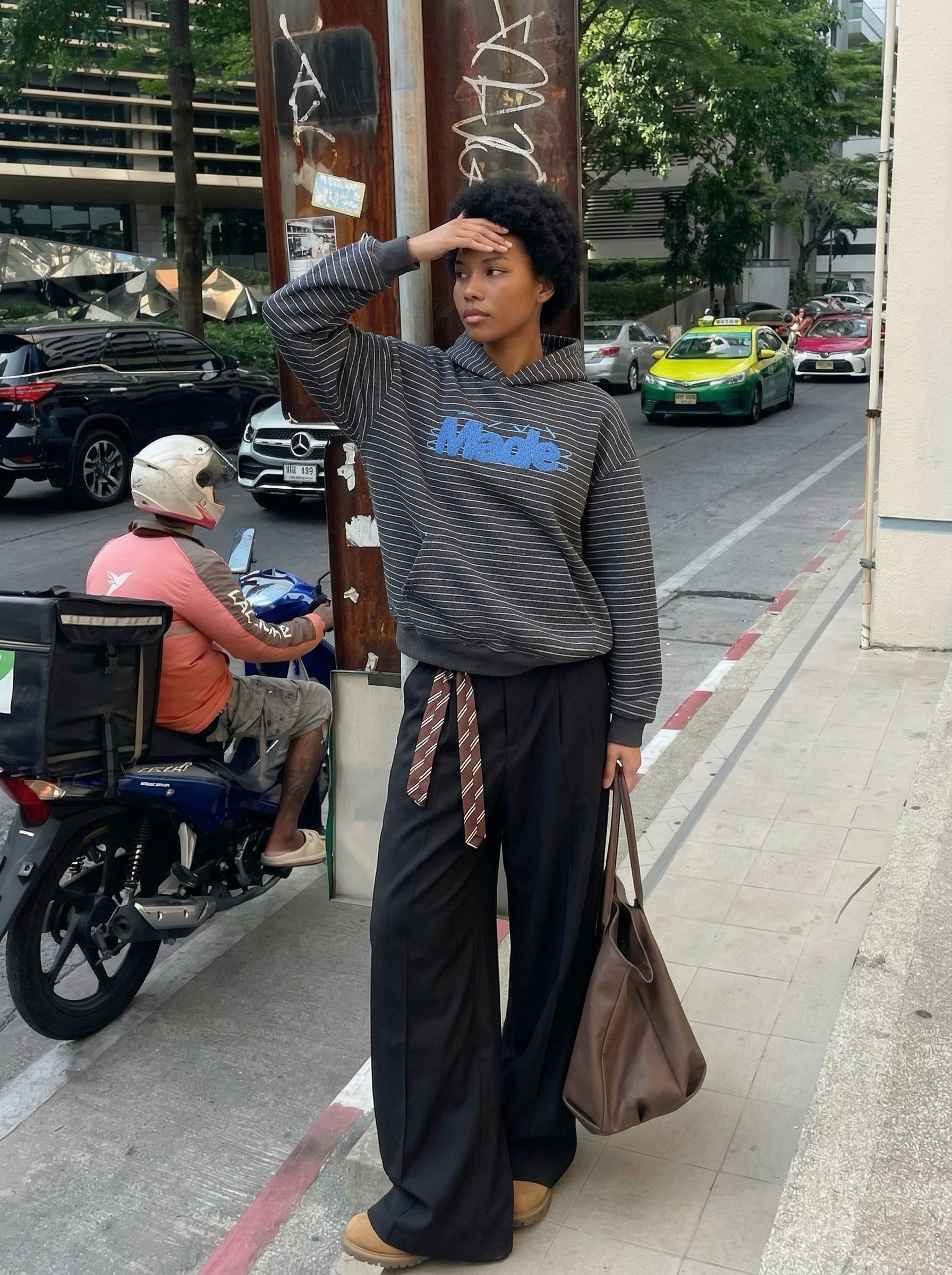 Made Striped Graphic Hoodie