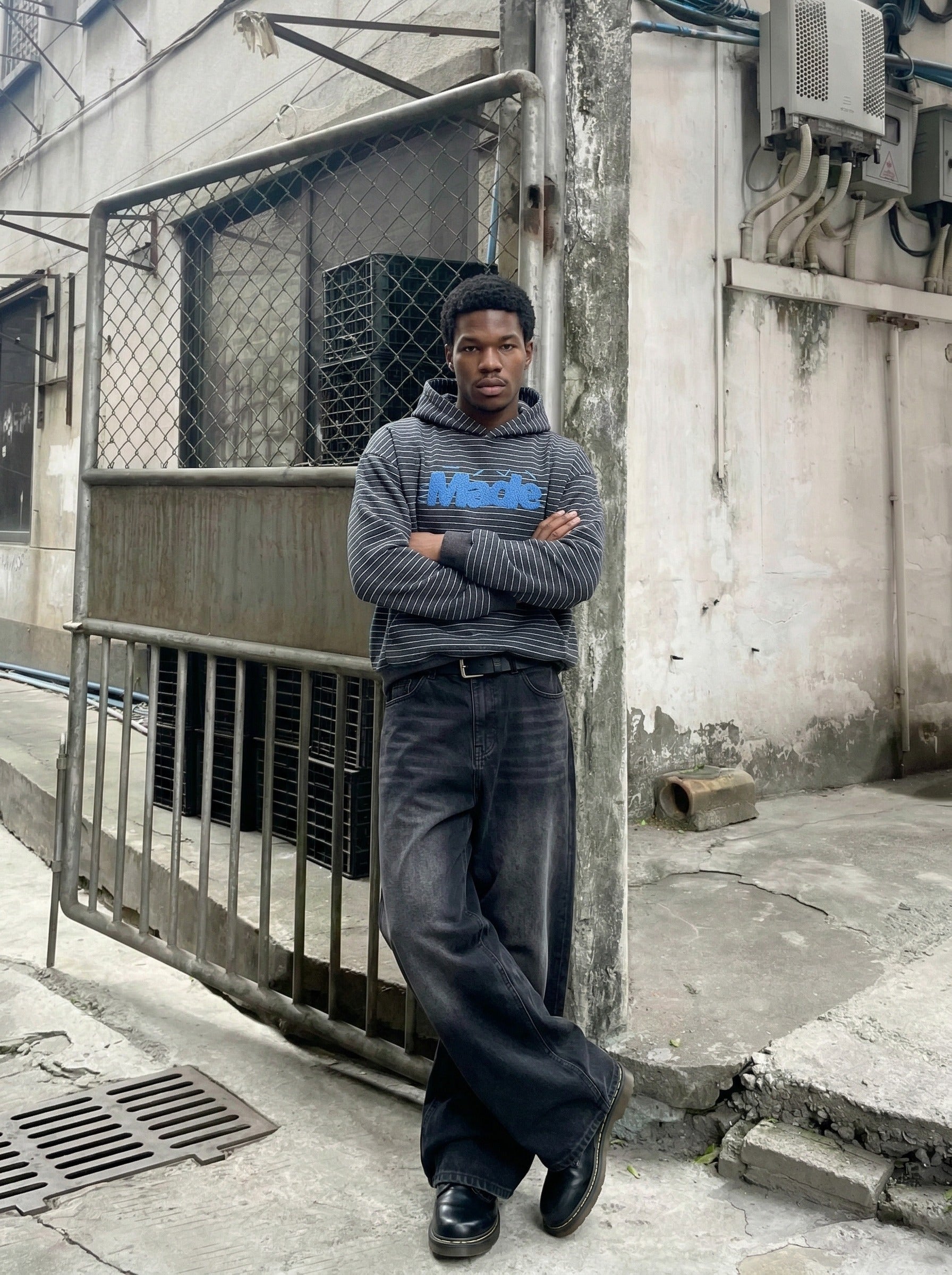 Made Striped Graphic Hoodie