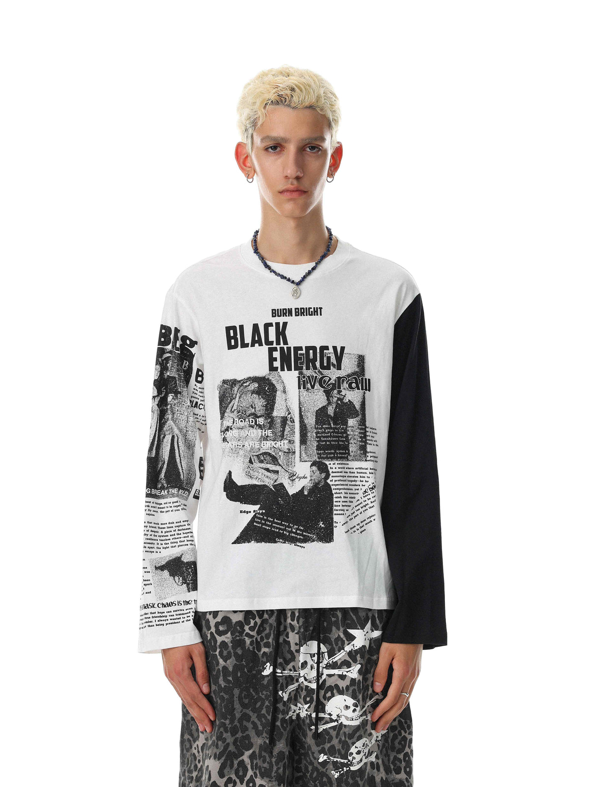 Madxmarx Black Energy Graphic Long Sleeve T-Shirt