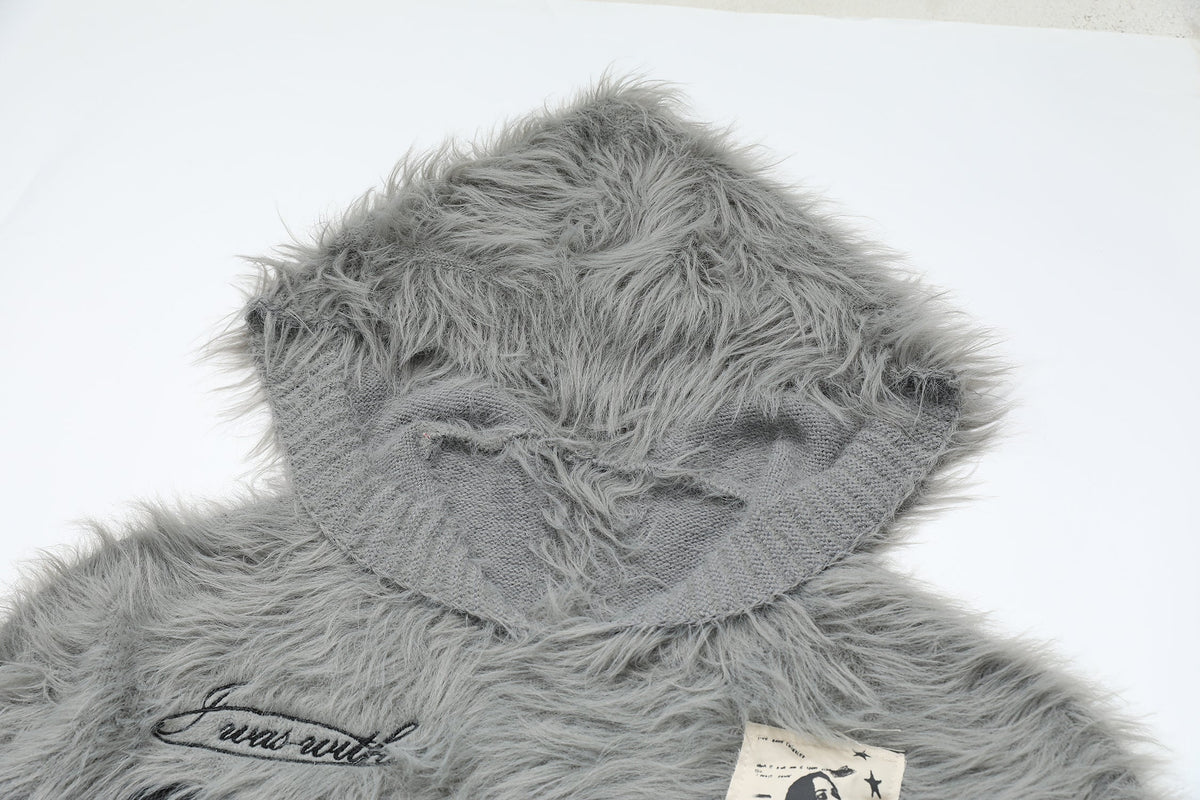 Madxmarx Fuzzy Patch Knit Sweater