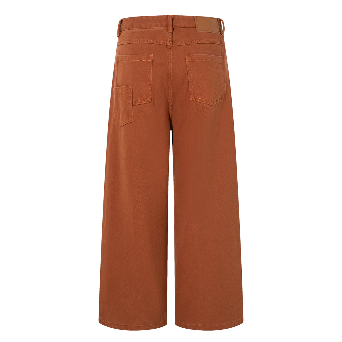 Calça Jeans Wide-Leg com Recortes Curvos Madxmarx