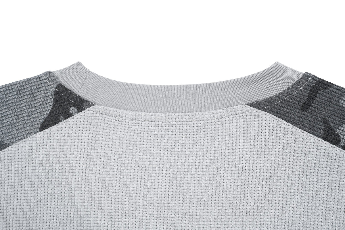 Madxmarx Camo Sleeve Graphic Long Sleeve Tee