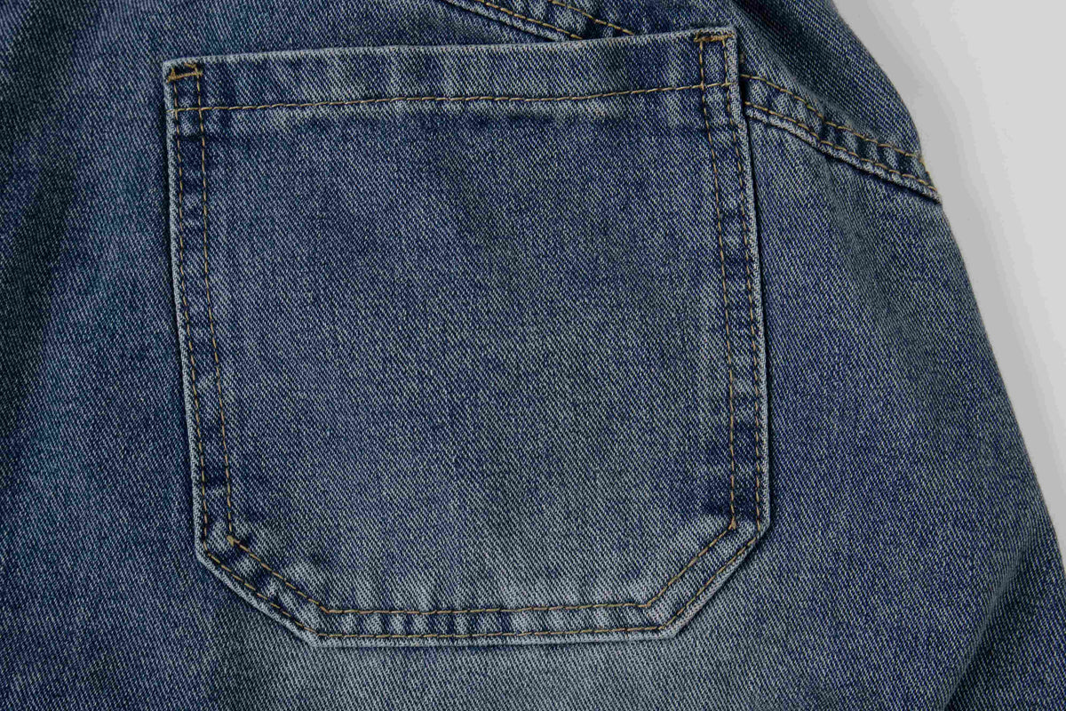 Madxmarx Layered Plaid Baggy Jeans