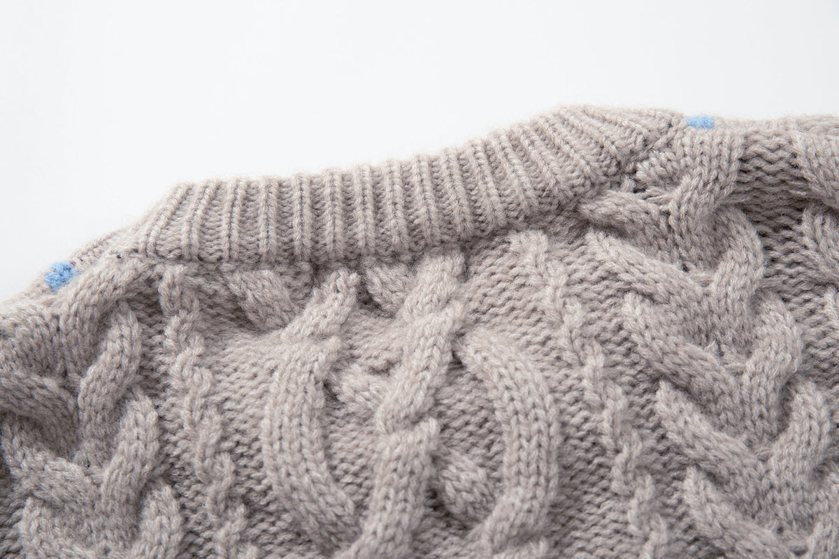 Madxmarx Argyle Cable Knit Sweater
