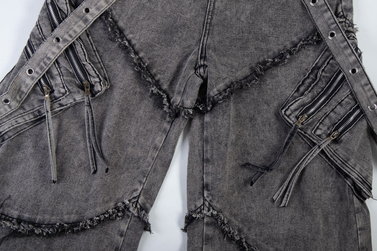 Madxmarx Deconstructed Strap Cargo Jeans