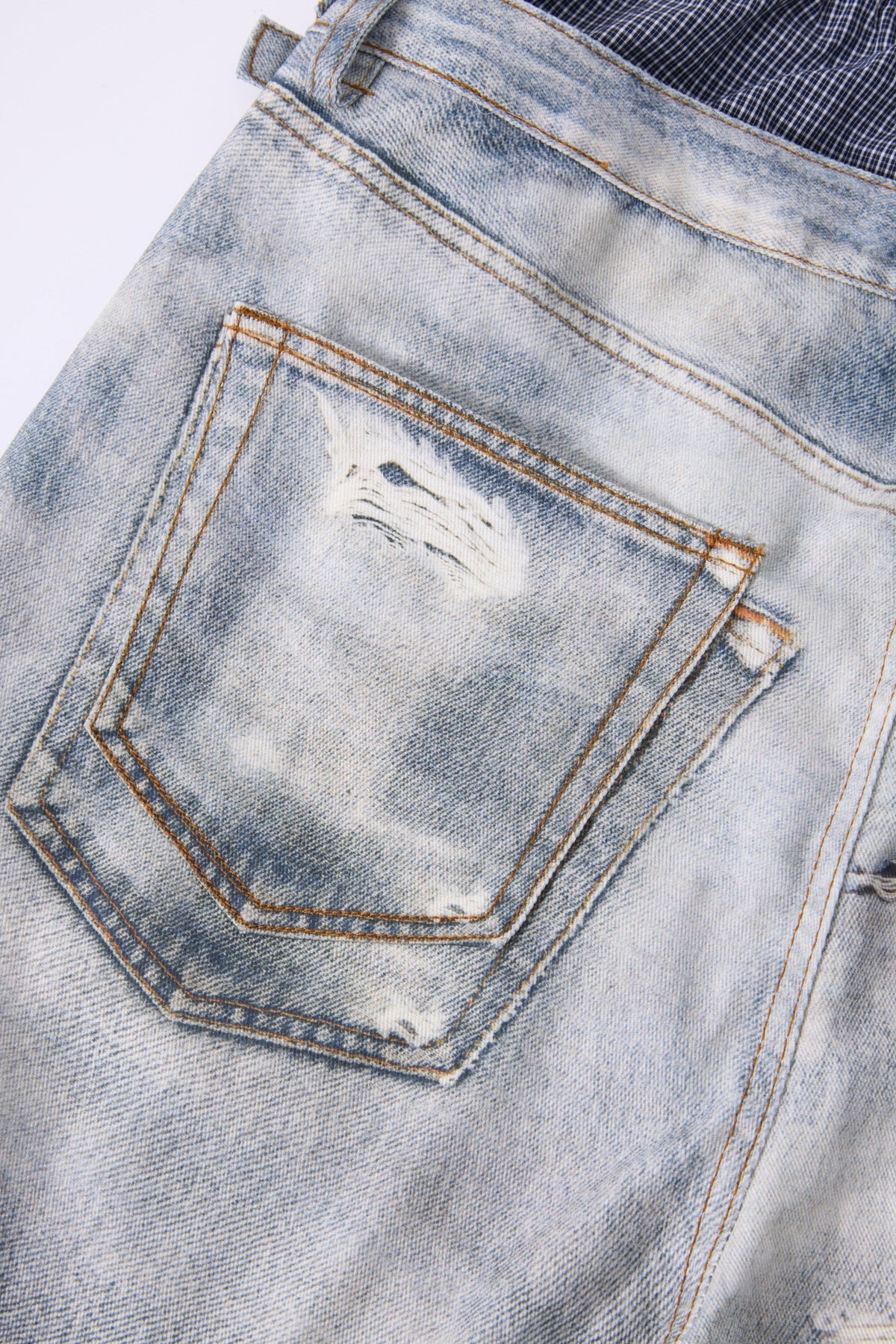 Madxmarx Layered Waist Distressed Jeans
