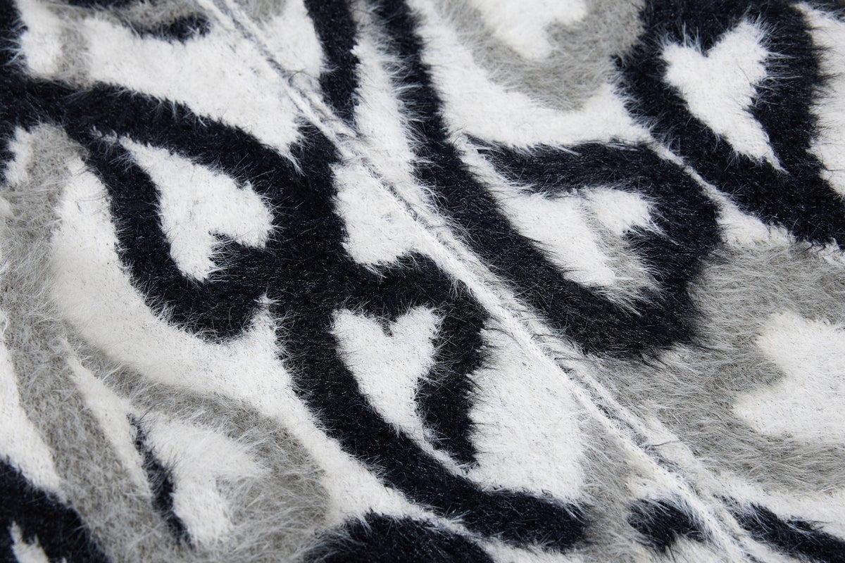 Madxmarx Flame Pattern Fleece Zip Hoodie