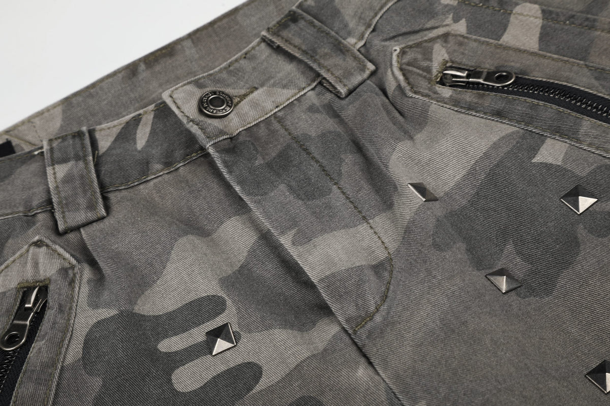 Madxmarx Studded Camo Cargo Pants