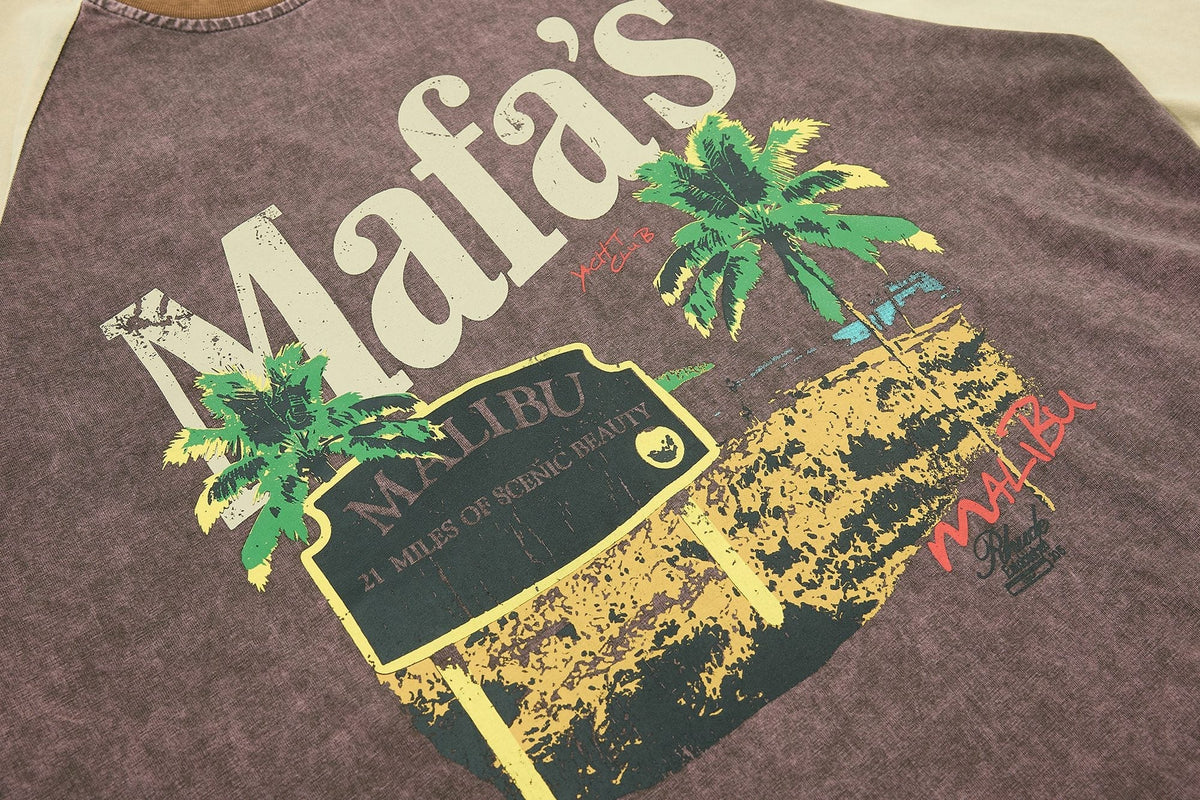 Madxmarx Malibu Washed Raglan Tee