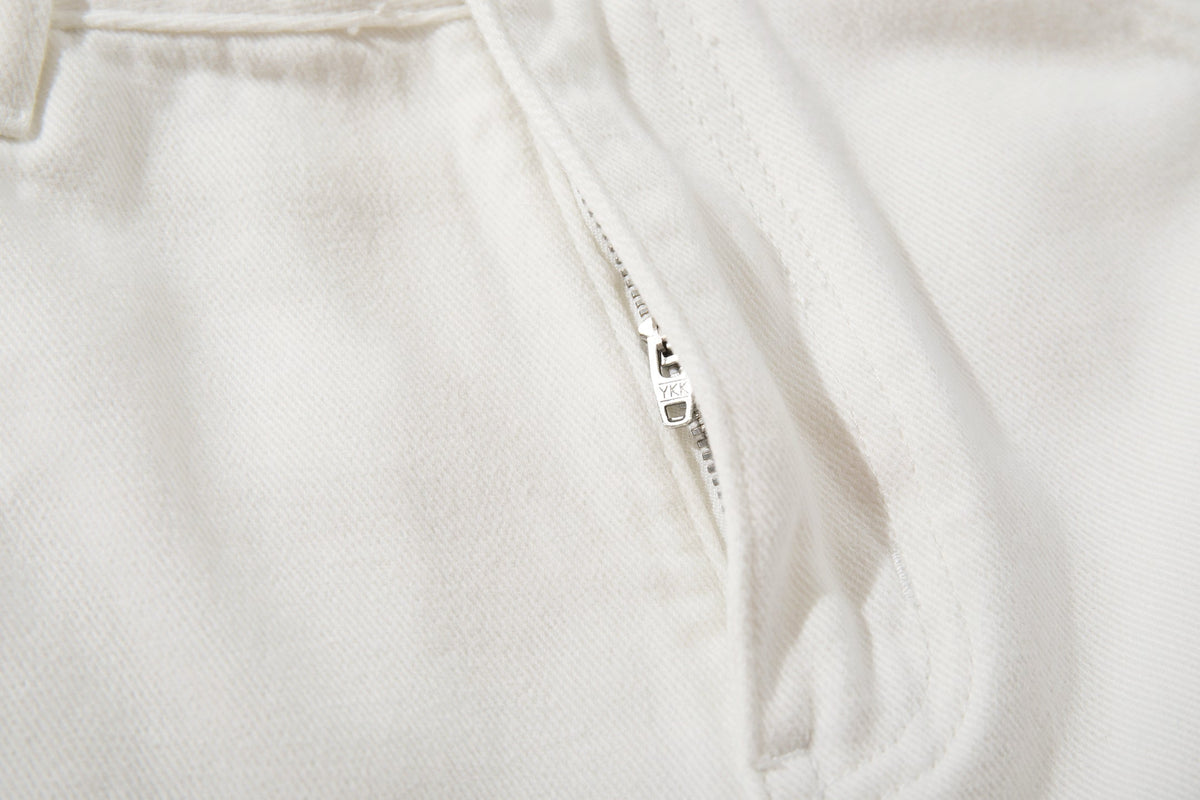 Jeans Wide-Leg Branco Clean-Edge Madxmarx