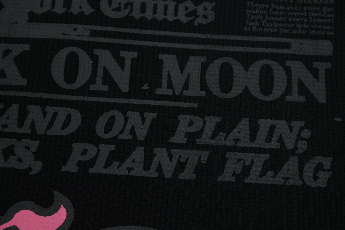 Madxmarx Vintage Newspaper Graphic Waffle Tee