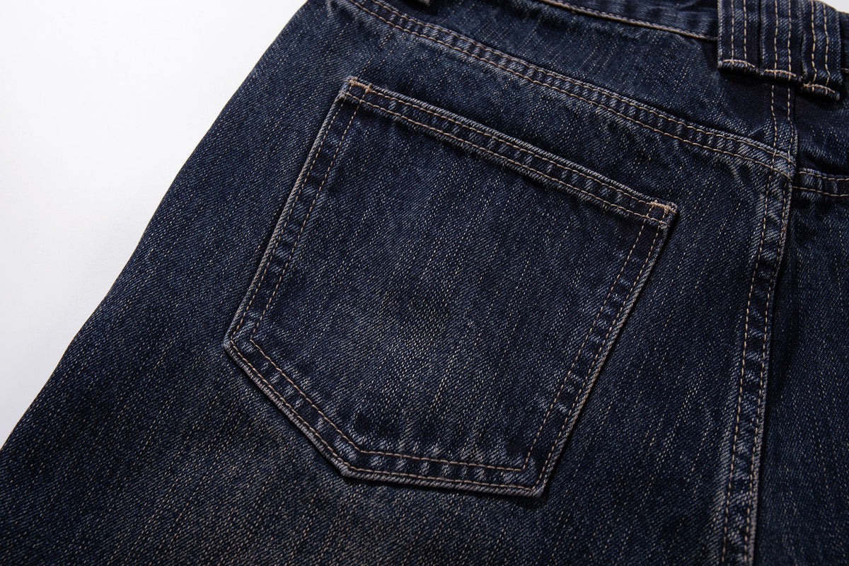 Madxmarx Vintage Button-Fly Wide-Leg Jeans